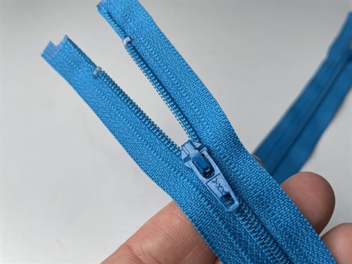 Letvægt lynlås - køkkenblå og delbar, 30,5 cm
